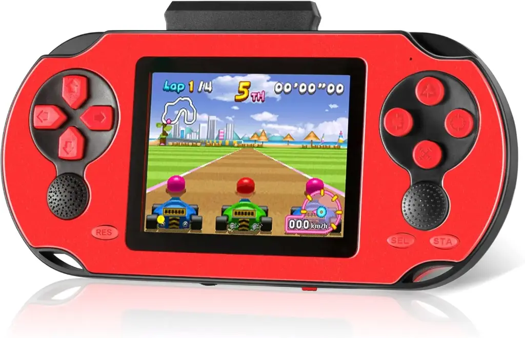 16 Bit Handheld Game for Kids Adults, 3.0'' Large Screen Preloaded 230 HD Classic Retro Video Games with USB Rechargeable Battery & 3 Game Cartridges for Birthday Gift for Kids 4-12 (Red)