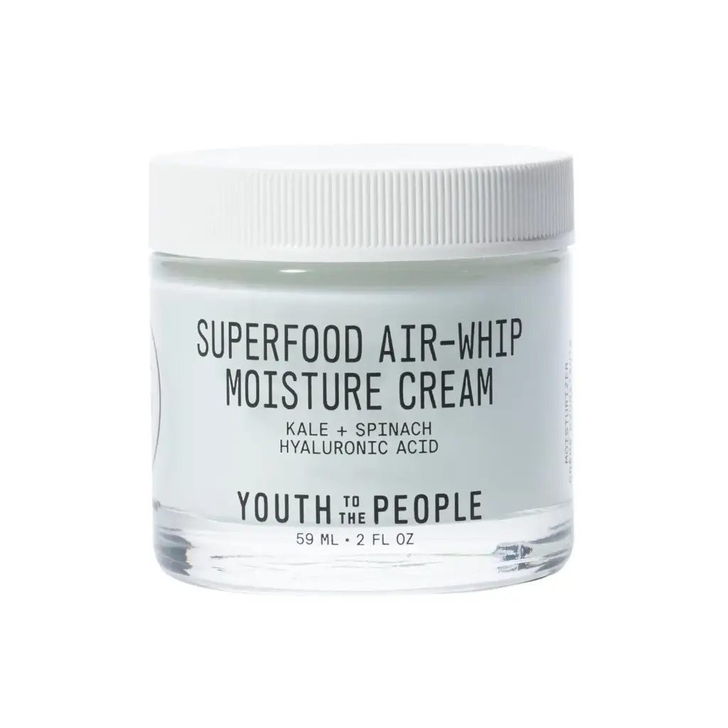 Superfood Air-Whip Moisture Cream, 48-Hr Hydrating Face Moisturizer, Hyaluronic Acid, Kale and Green Tea for Glowing Skin, Non-Greasy, Vegan