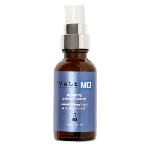 IMAGE Skincare, IMAGE MD Restoring Power-C Serum, 20% Vitamin C, Ferulic Acid Facial Serum to Reduce Pigmentation, Firm, Brighten Skin